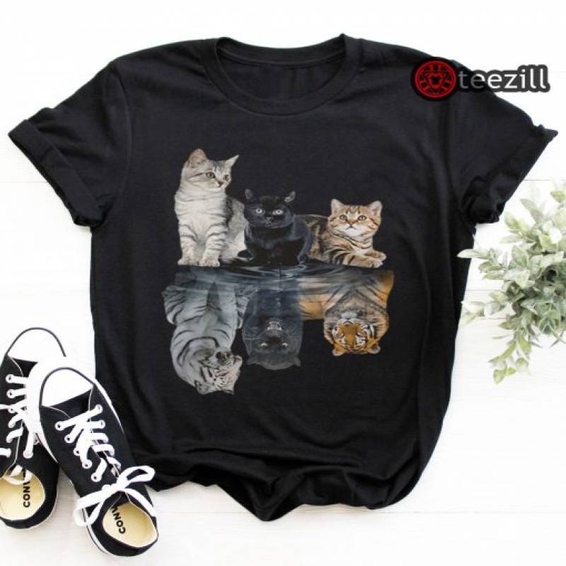 Women’s Cats Reflection Tigers T-shirt