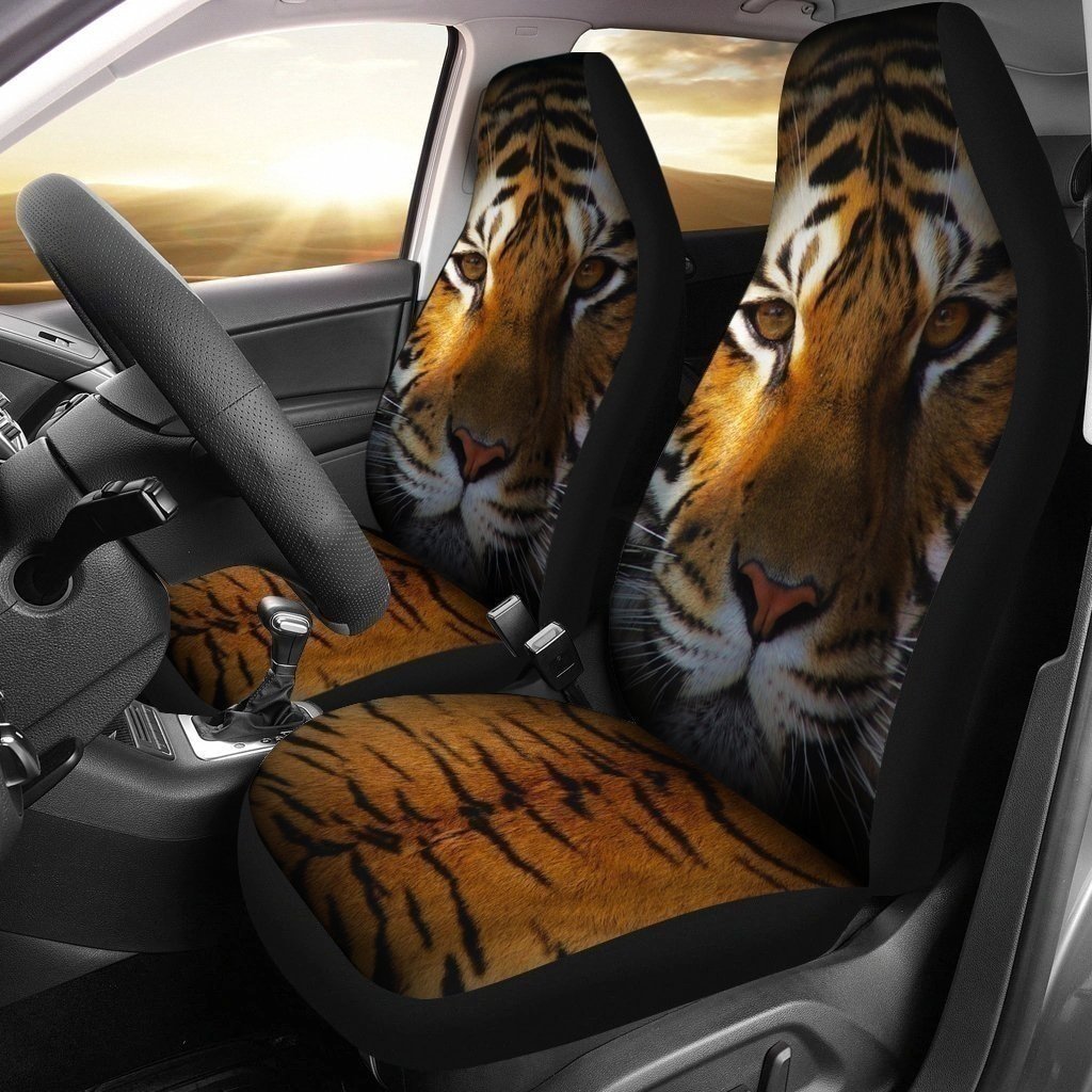 Tiger With Yellow Eyes Tiger Car Seat Covers