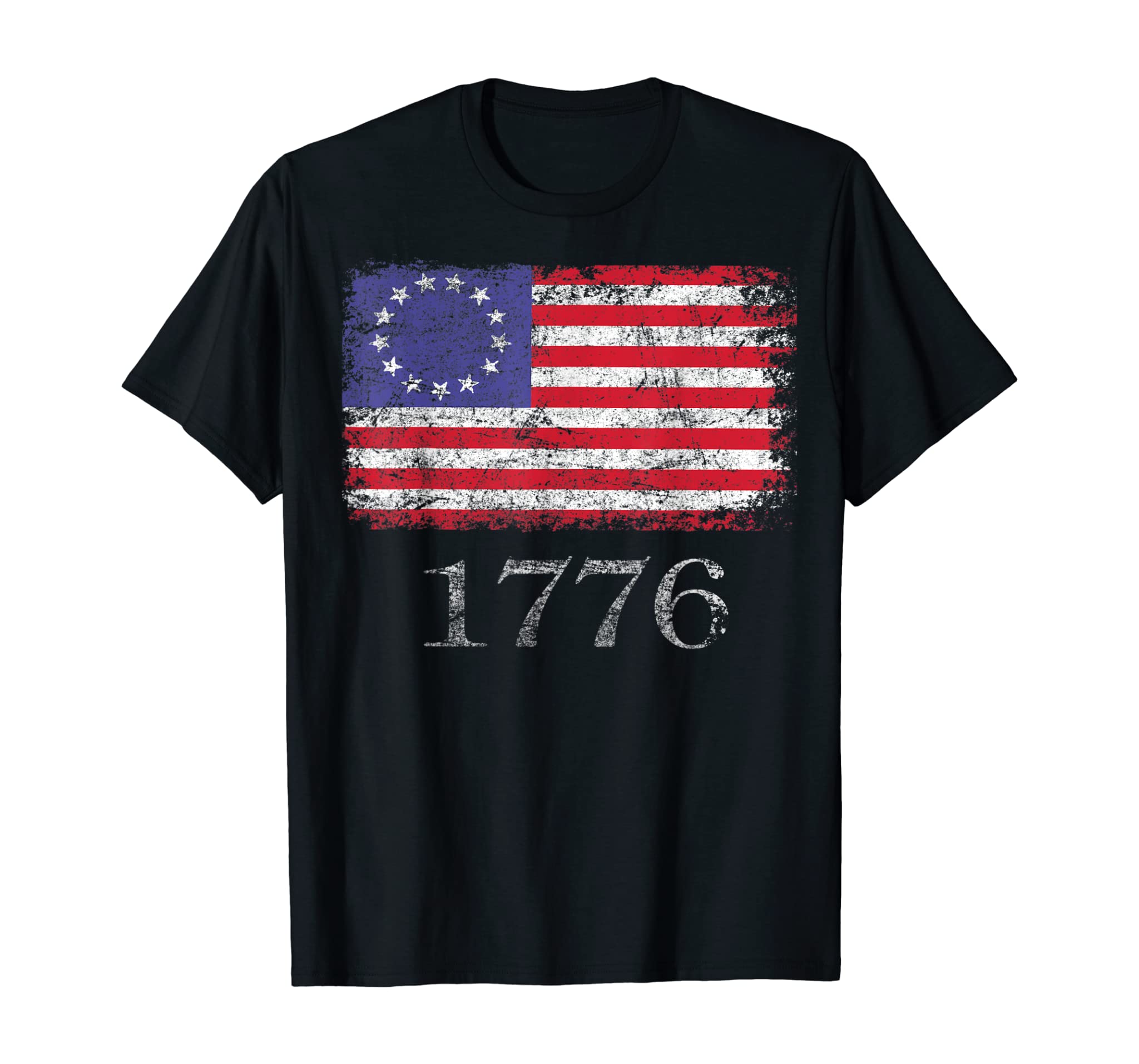 Betsy Ross Shirt 4th Of July American Flag Tshirt 1776 Retro T-Shirt