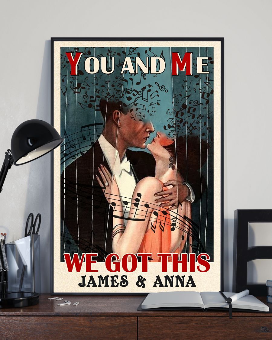 Personalized Music Dancing Couple We Got This Custom Name Vertical Poster/ Matte Canvas No Frame