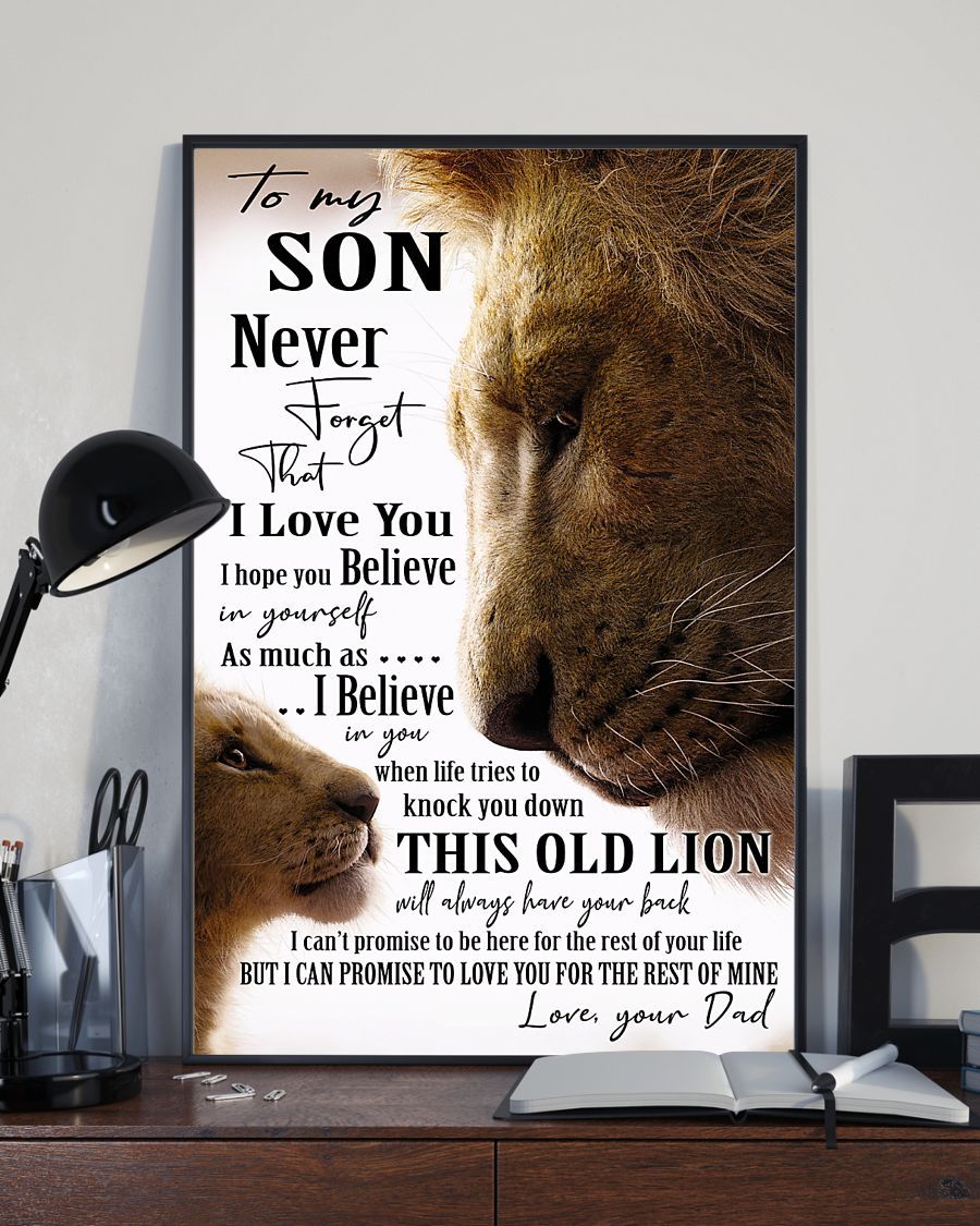 This Old Lion – Gift For Son From Dad Vertical Canvas And Poster | Wall Decor Visual Art