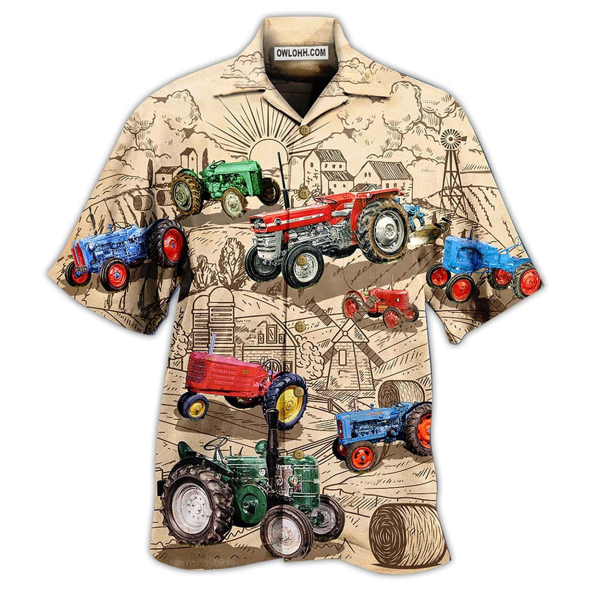 Tractor You Can Never Have Too Many Tractors – Hawaiian Shirt  – Owl Ohh