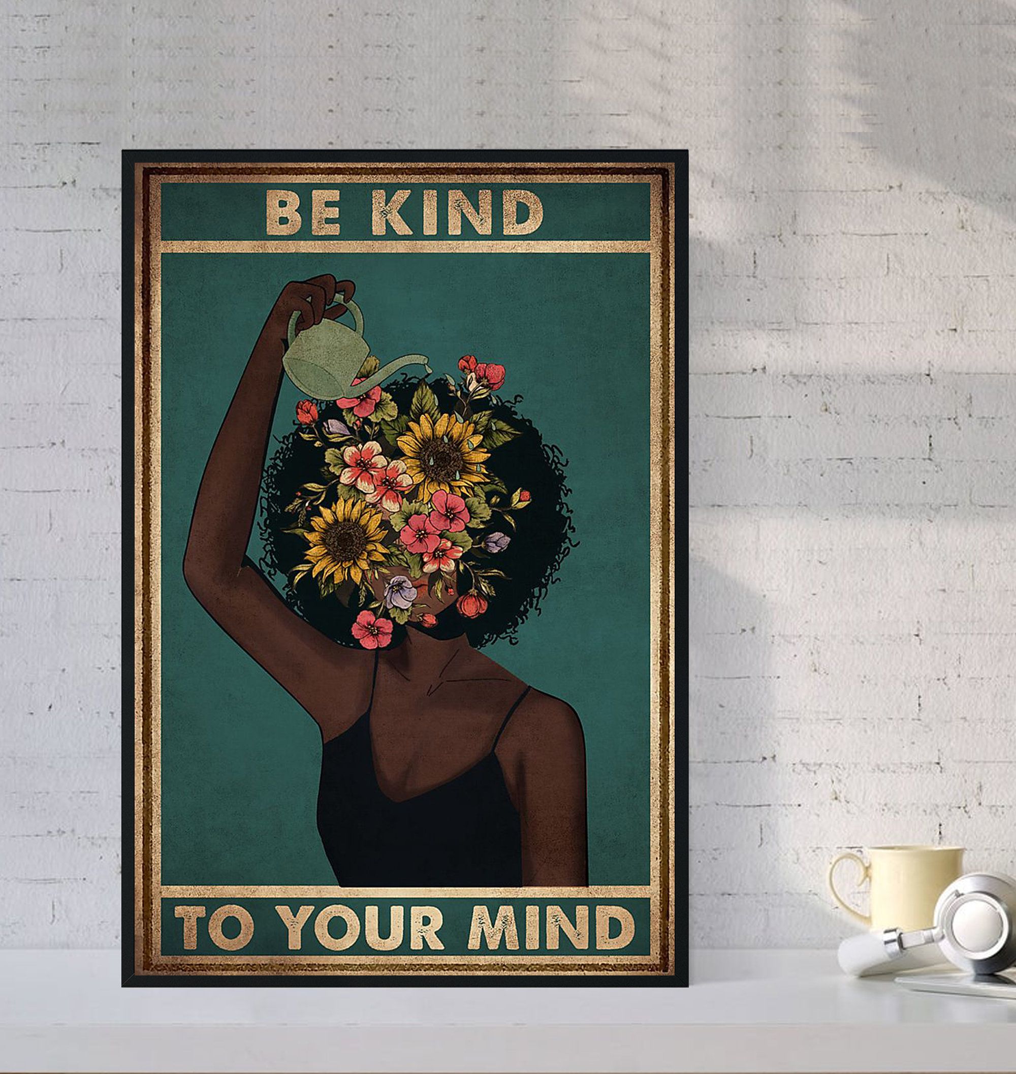 Black Girl Black Girl Mental Health Black Woman Gift poster canvas
