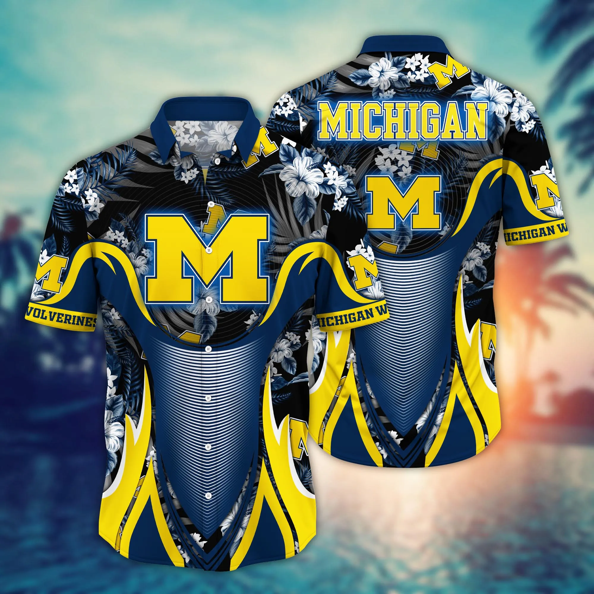 Michigan Wolverines NCCA Hawaiian Shirt Lemonade Stands Aloha Shirt