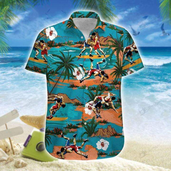 Amazing Wrestling On Beach Tropical Unisex Hawaiian Shirts – Beach ...