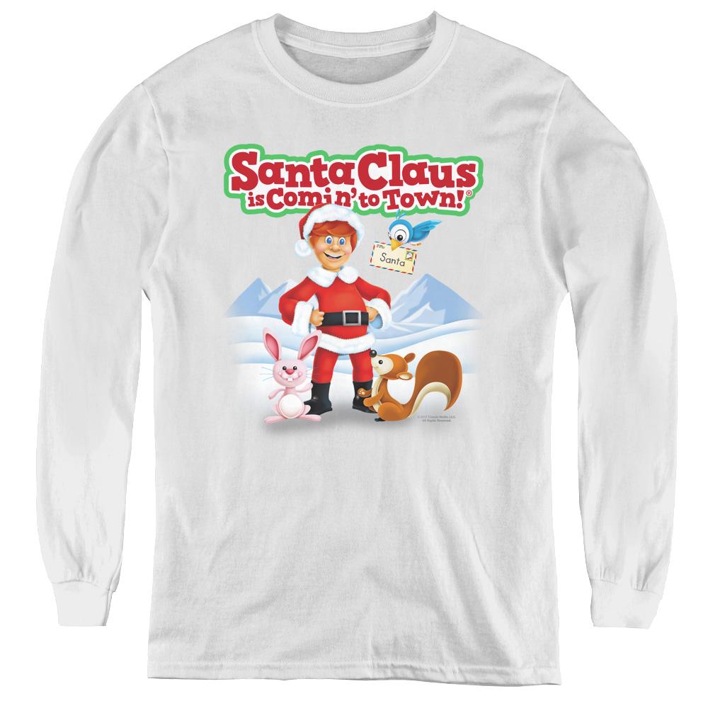 Santa Claus Is Comin’ To Town Animal Friends – Youth Long Sleeve T-Shirt