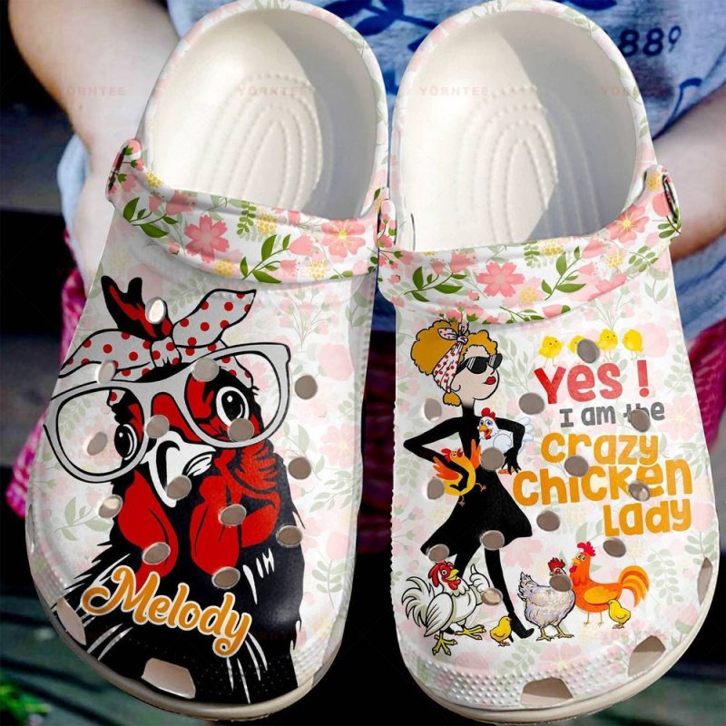 Crazy Chicken Lady Gift For Lover Rubber clog Shoes Comfy Footwear