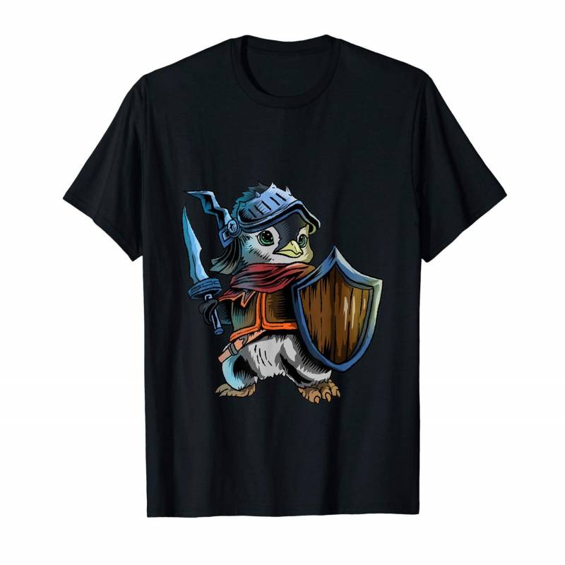 Penguin Knight Cute Animal Funny Cavalier Cool Gift Idea T-shirt