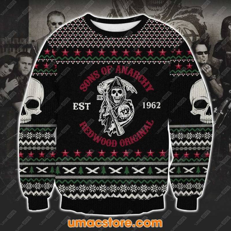 Sons of Anarchy 3D Print Ugly Christmas Sweatshirt