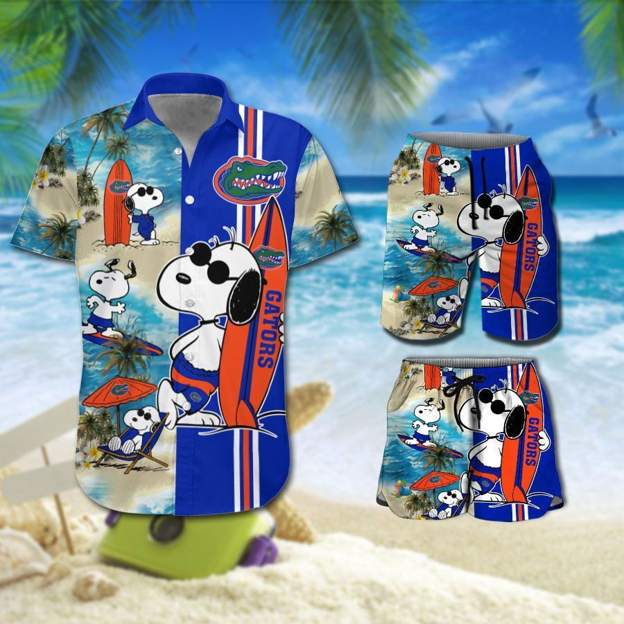 Personalized Florida Gators Snoopy All Over Print Hawaii Shirt Beach Shorts Ha5341