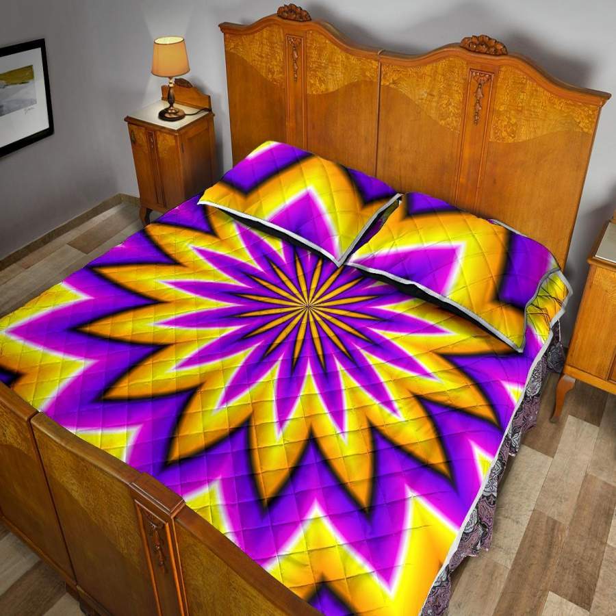 yellow-flower-moving-optical-illusion-quilt-bed-set-justbeperfect-shop