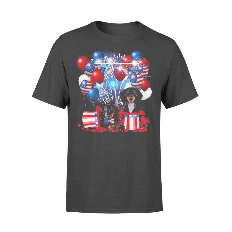 Dachshund Celebrate Fourth Of July Independent Day T-shirt