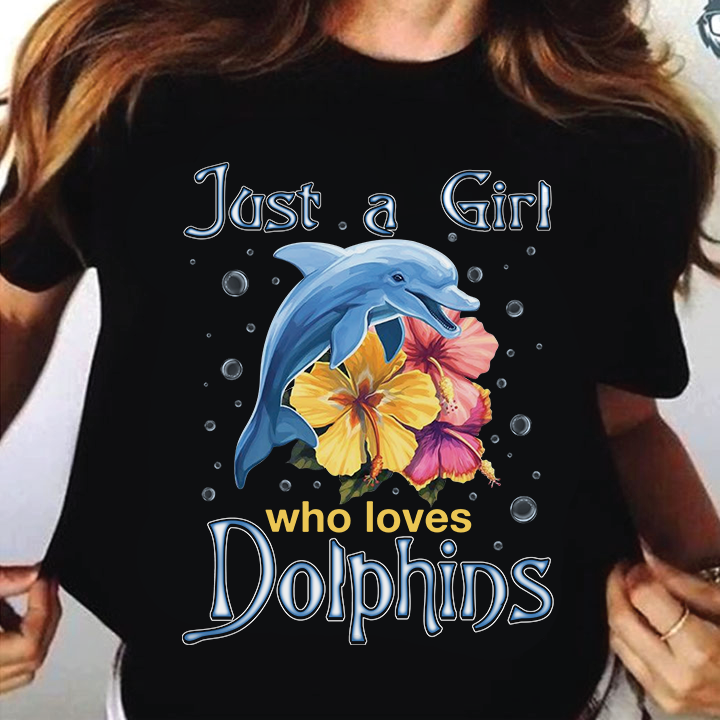 Just A Girl Who Loves Dolphins Gift Ideas Standard/Premium T-Shirt