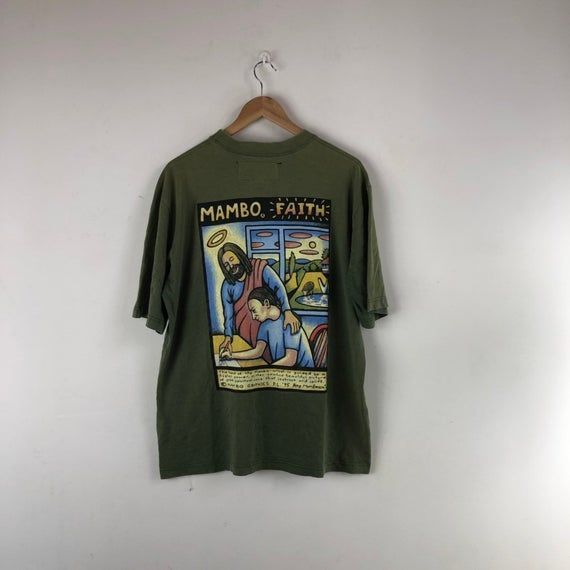 Vintage Mambo Shirt Mambo Faith Shirt By Reg Mombassa Surf Jesus Reg M1 90 s Ma shirt