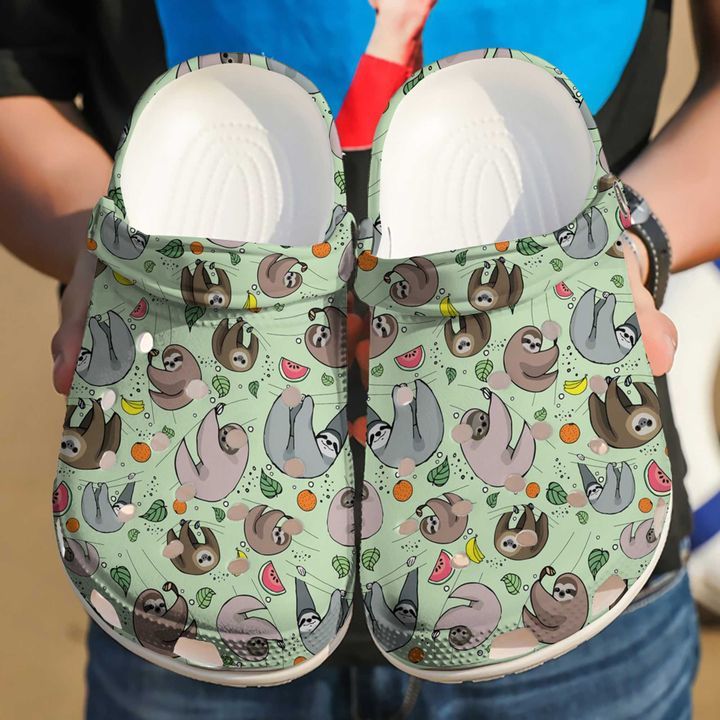 Sloth Hanging Sku 2215 Crocs Crocband Clog Comfortable For Mens Womens Classic Clog Water Shoes