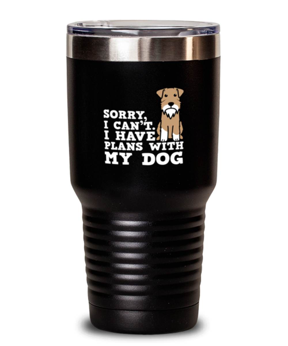 30 Oz Tumbler Stainless Steel Insulated  Funny Sorry I Can’T I Have Plans With My Dog