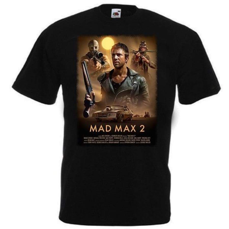 Mad Max 2 Movie Poster Male T Shirt Black