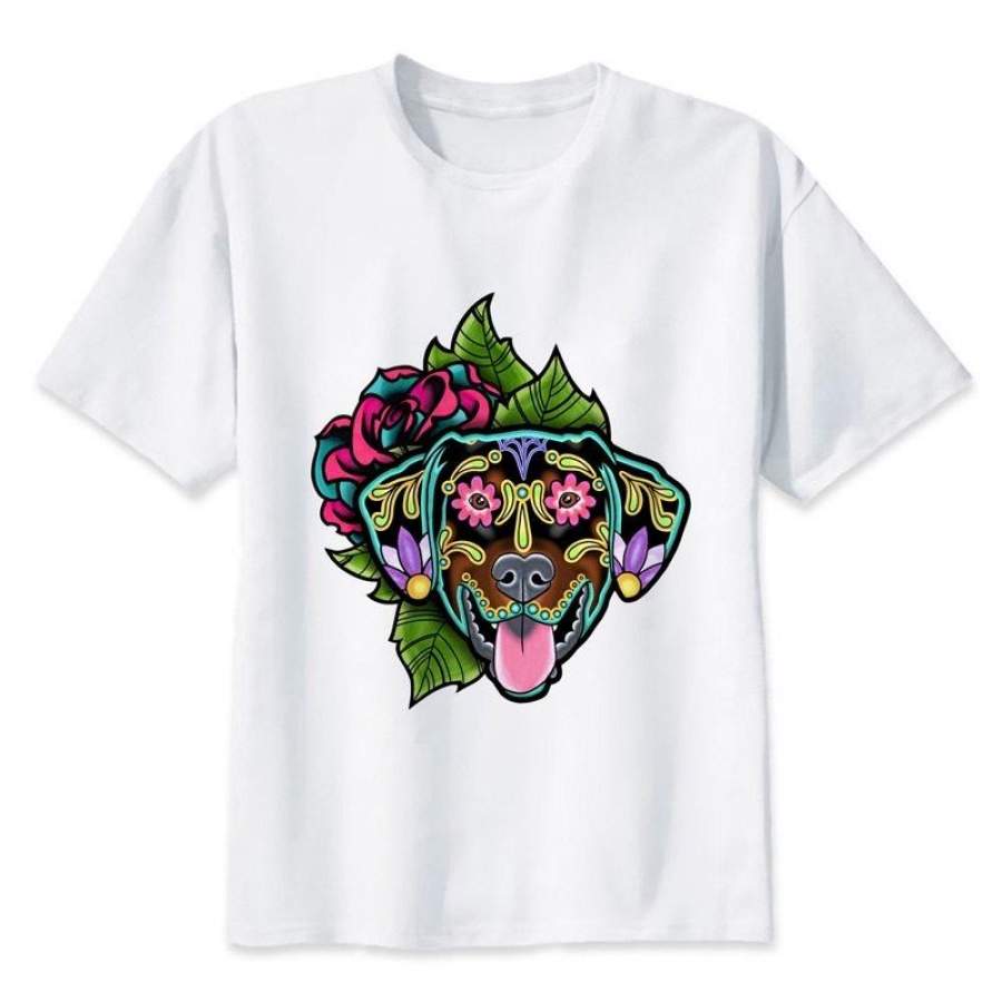 Doberman Cute Dog T Shirt Men T Shirt Fashion T-Shirt O Neck White Tshirts For Man Top Tees