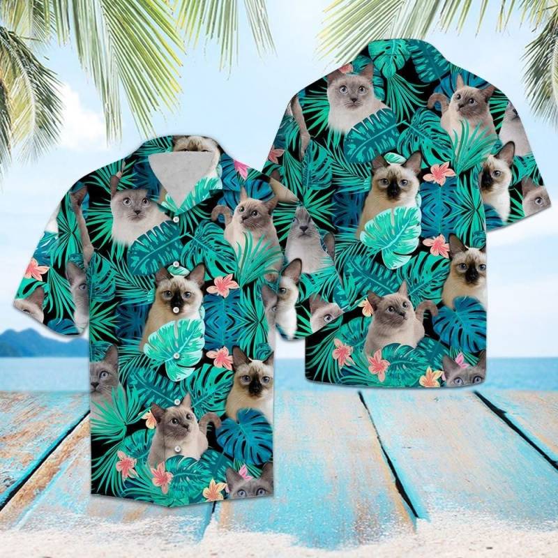 Artsyhomes Thai Cat Green Tropical Hawaiian Ha87649