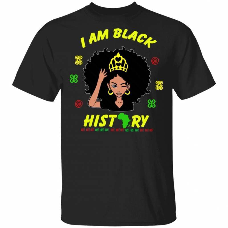 I Am Black History Black Queen T-shirt MT02