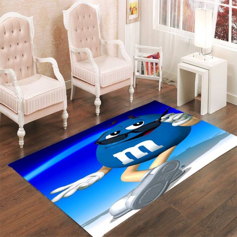 M&M’S BLUE CANDY LIVING ROOM CARPET RUGS