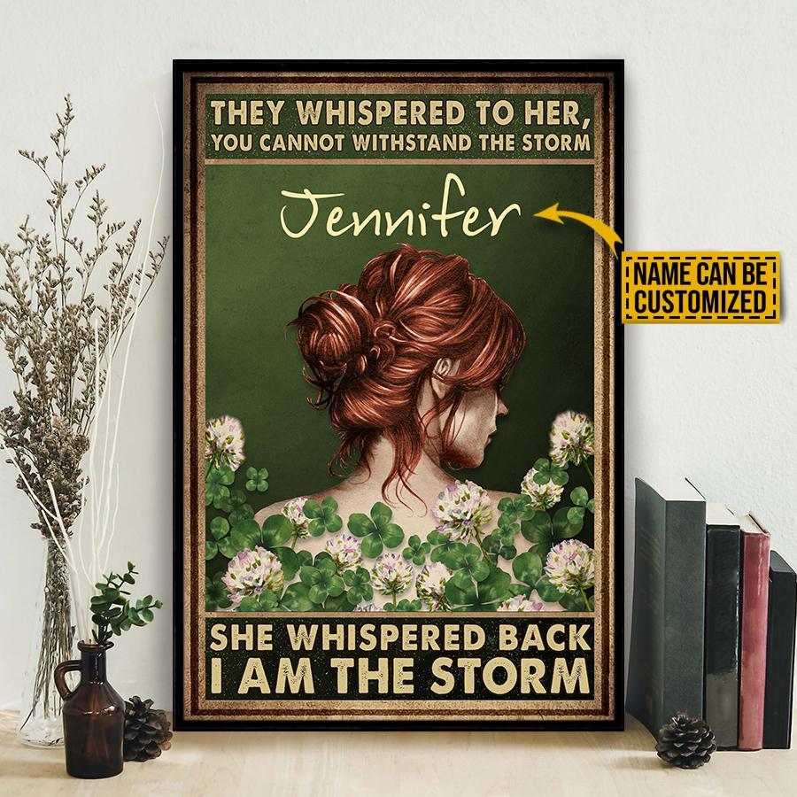 Aeticon Gifts Personalized Redhead They Whispered Canvas Mom Dad Gift Home Decor