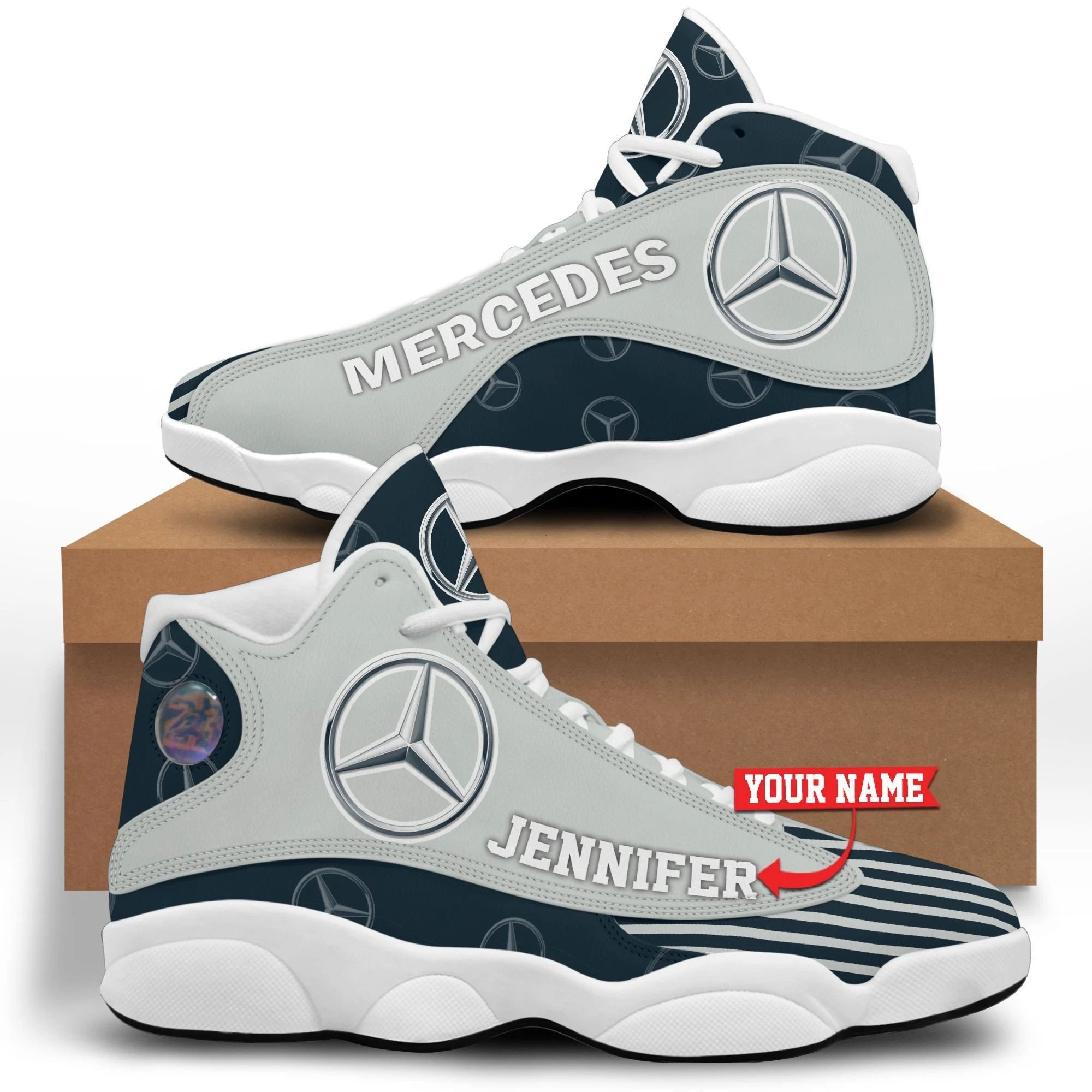 Personalized Mercedes-Benz Logo Air Jordan 13 Printing Shoes Sneaker