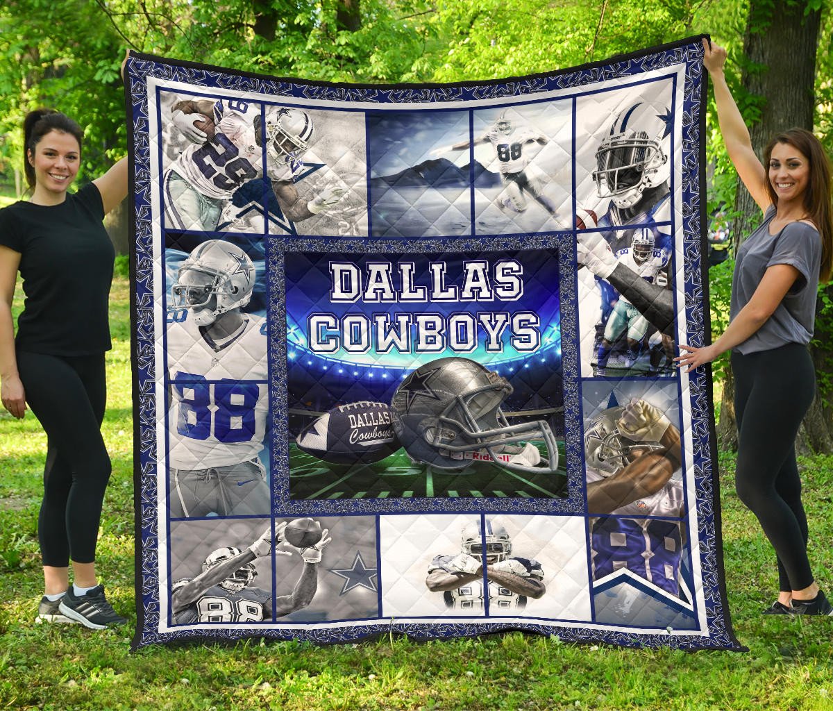 Dallas Players Cowboys Premium Quilt Blanket American Football Car Accessories Custom For Fans