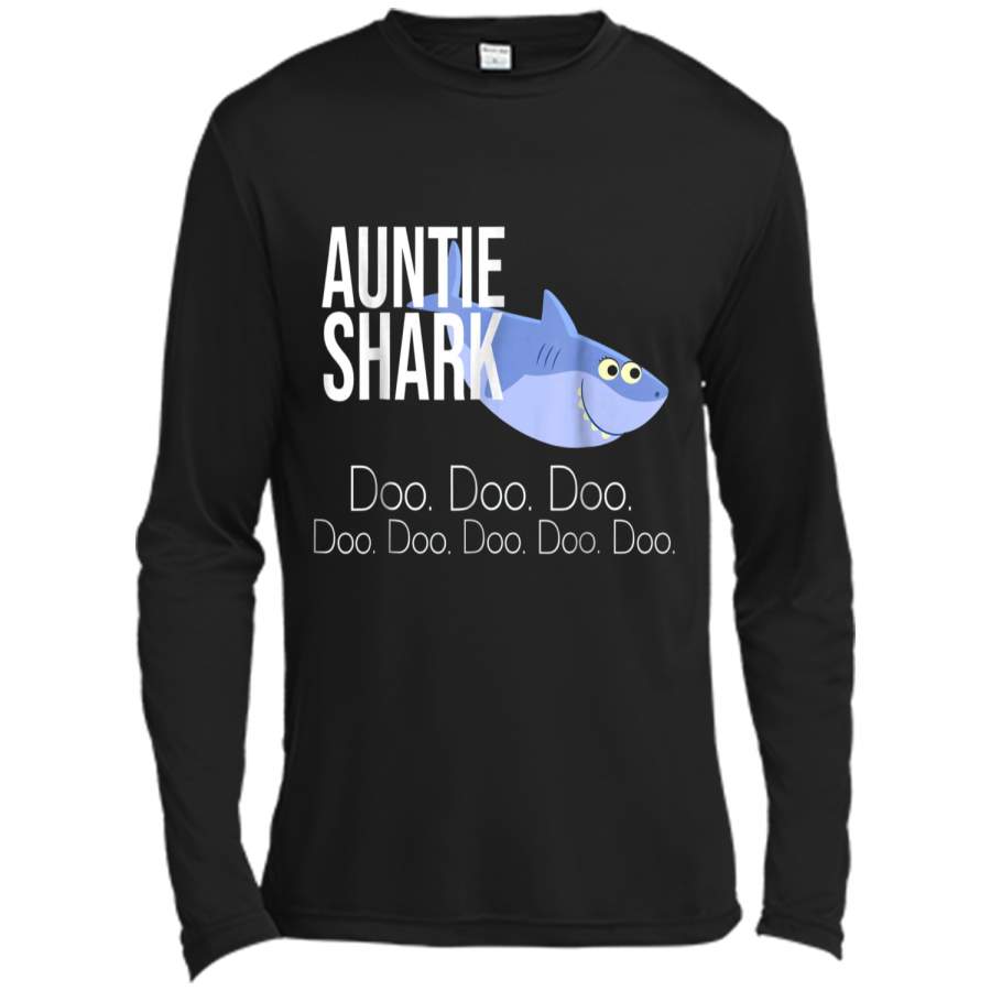 "Auntie Shark" Baby Mommy Daddy Matching Family Shark  Long Sleeve Moisture Absorbing Shirt