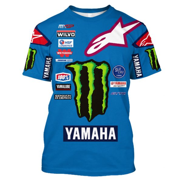 Yamaha Monster Energy Unisex Tshirt All Over Printed Unisex Tshirt Us Size