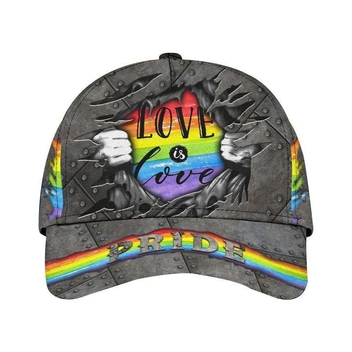 Gay Pride Cap Hat, Love Has No Gender Lgbt 3D Printing Baseball Cap Hat, Couple Lesbian Gifts