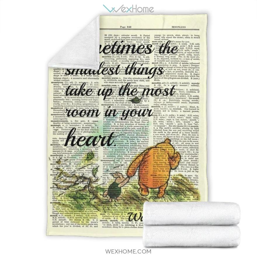 Quote Winnie The Pooh  Cartoon Premium Blanket Collection W1111