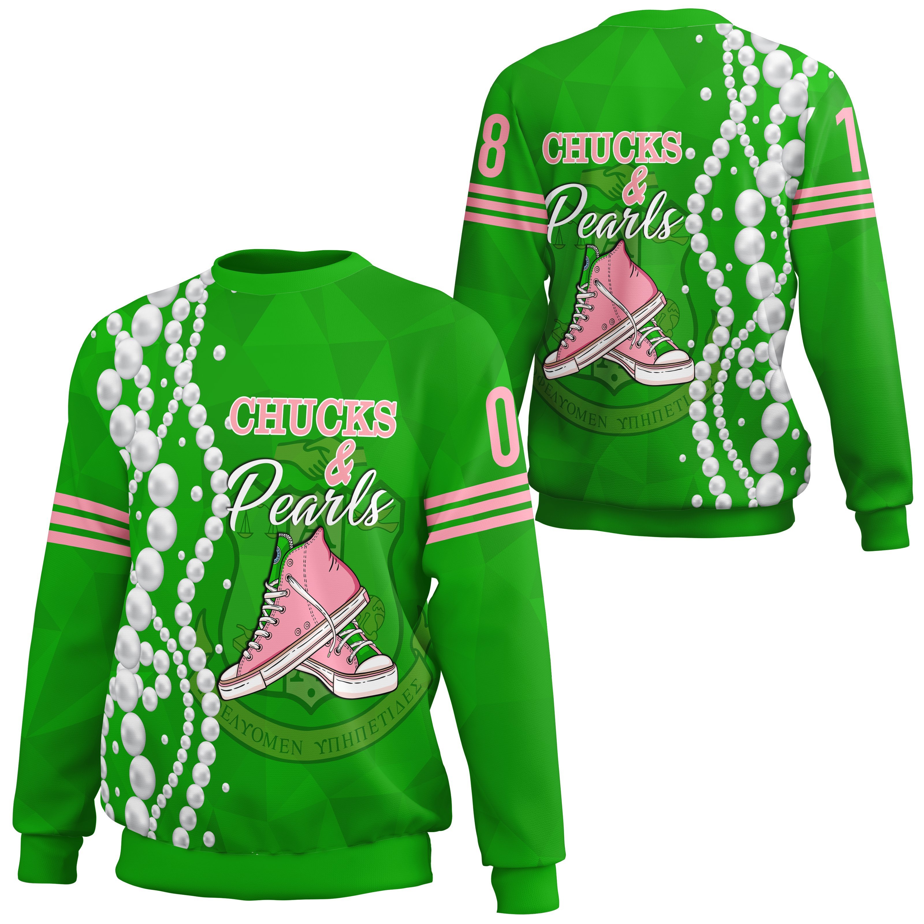 Alpha Kappa Alpha K.H Pearls Crewneck Sweatshirt J5