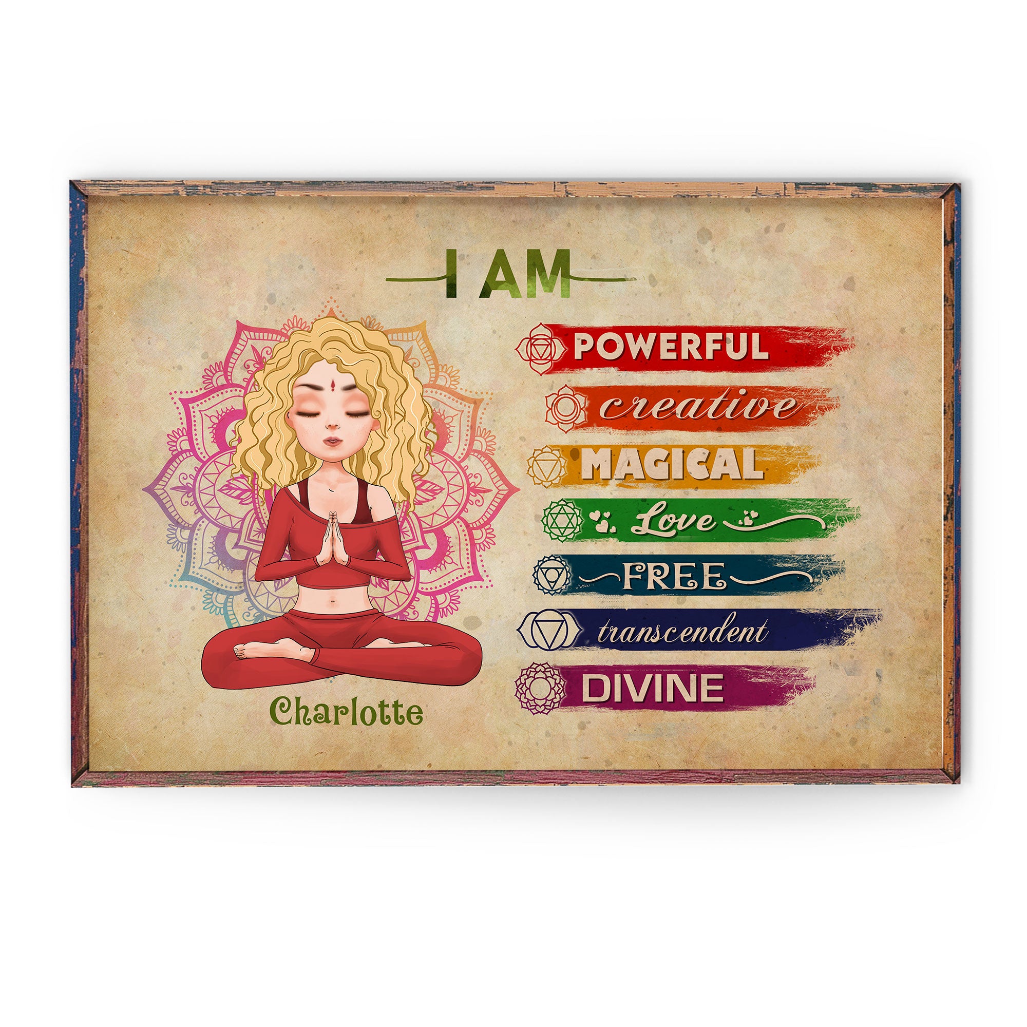 Yoga I Am – Personalized Poster/Canvas – Gift For Yoga Lovers