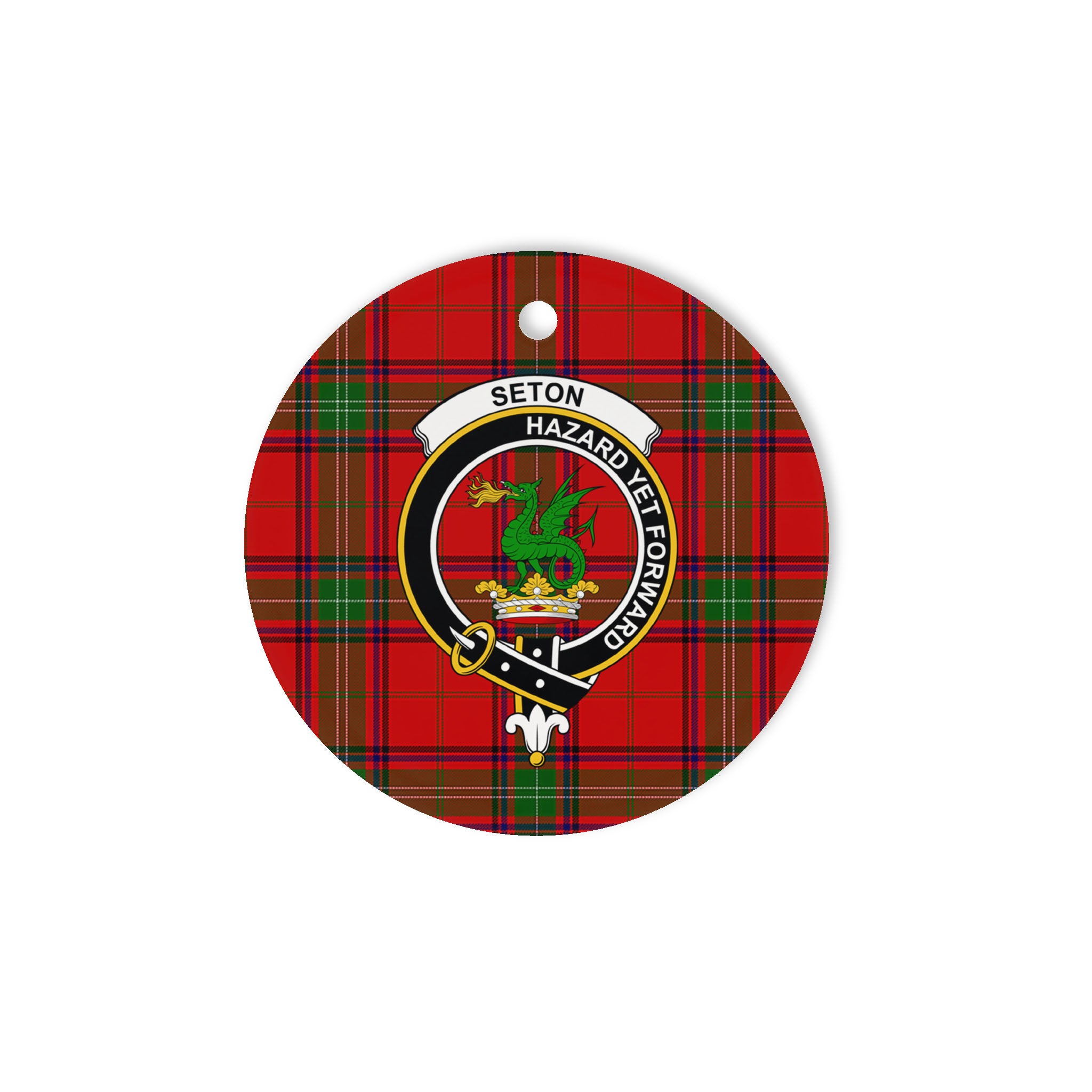 Seton Scottish Clan Plaid Ornament Gift. Christmas Tree Ornament Seton Clan Tartan Ornament Great Christmas Ornaments Gift