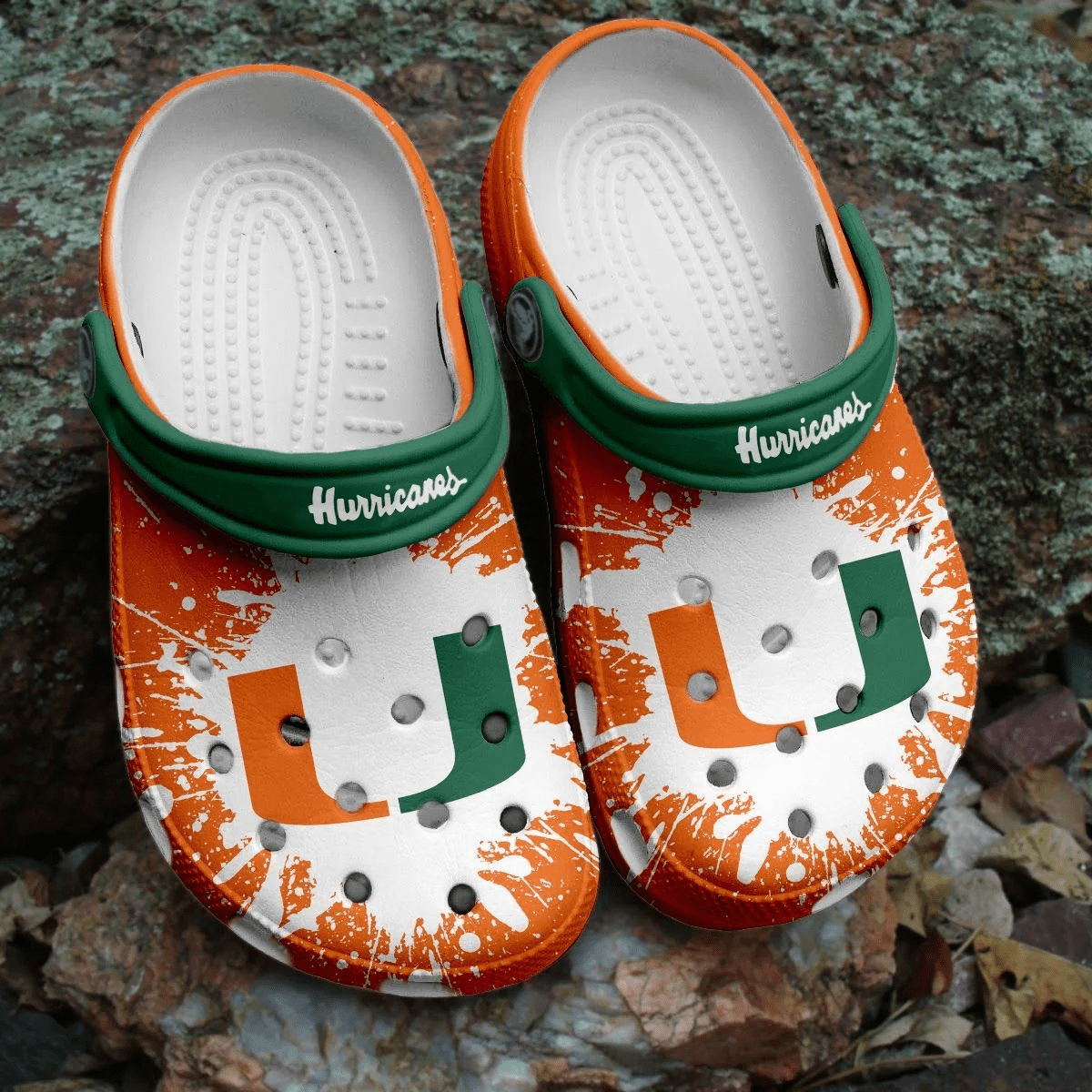 Hurricanes NCAA Crocss Clogs Crocband Shoes Comfortable For Men Women