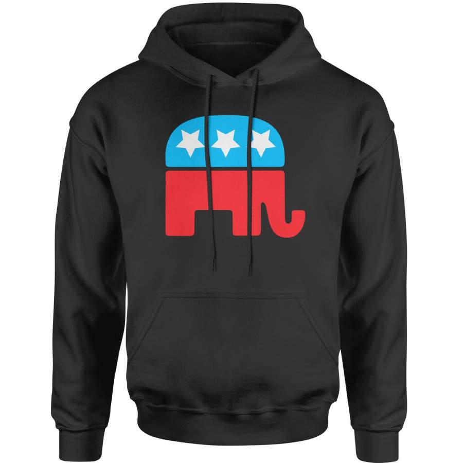 Republican Party Elephant Logo Adult Hoodie Sweatshirt