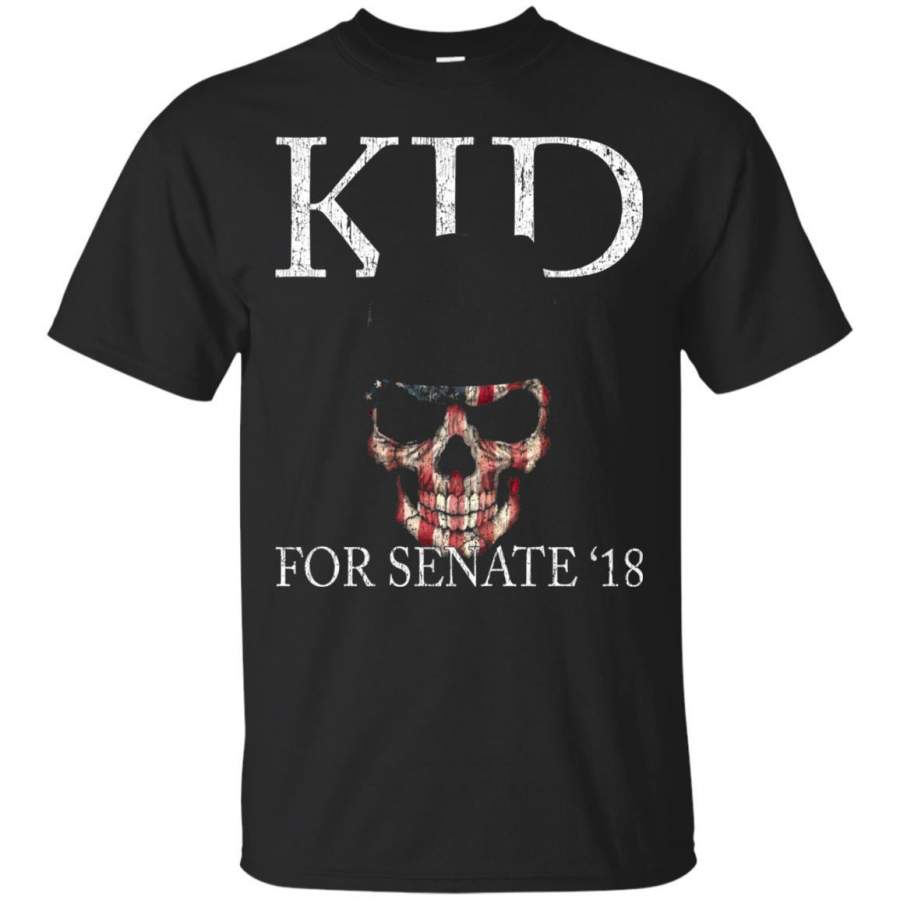 Kid For Senate 2018 Skull Flag And Fedora Rock It T-Shirt