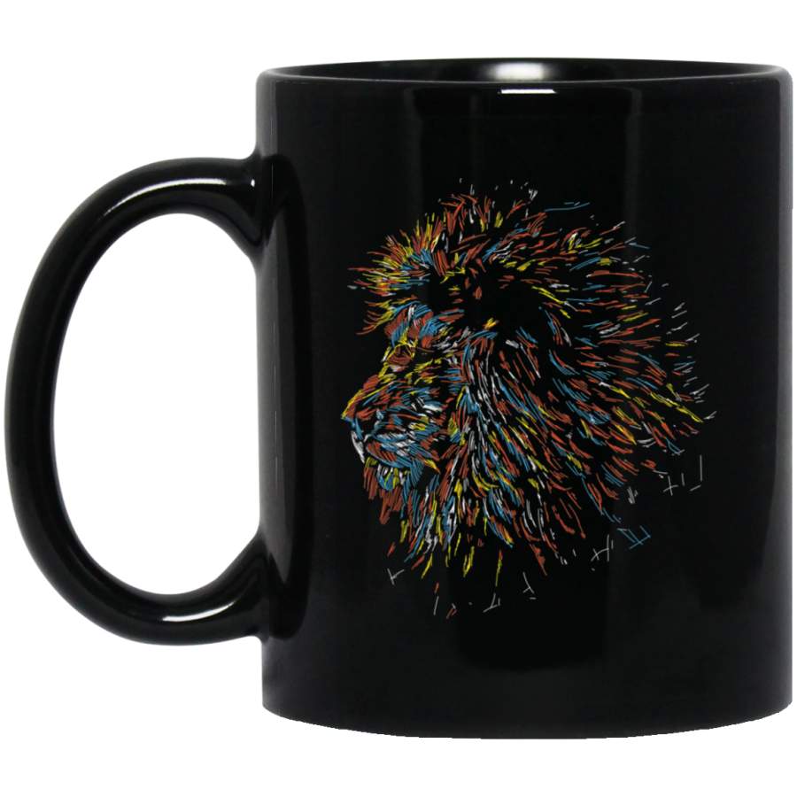 Abstract Colorful Lion’s head Coffee Mug