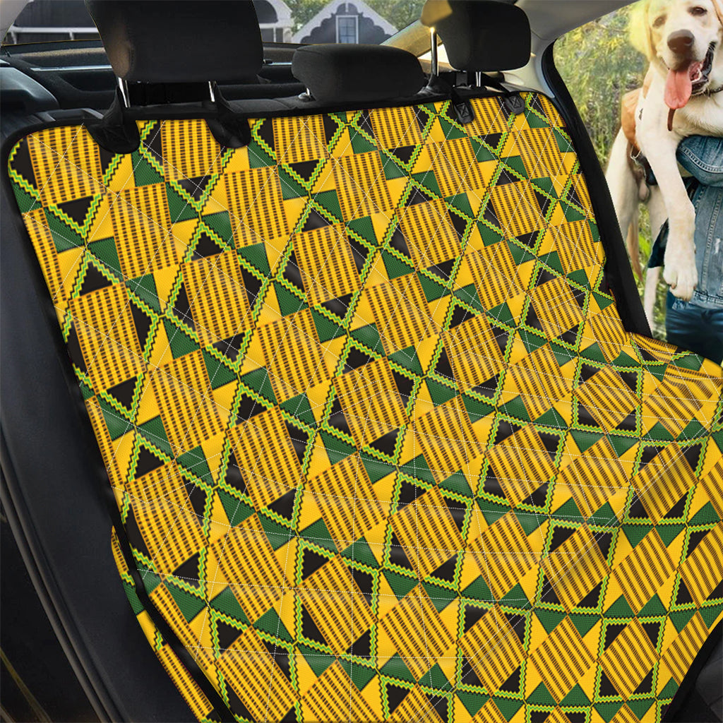 Kente Ethnic Pattern Print Pet Car Back Seat Cover