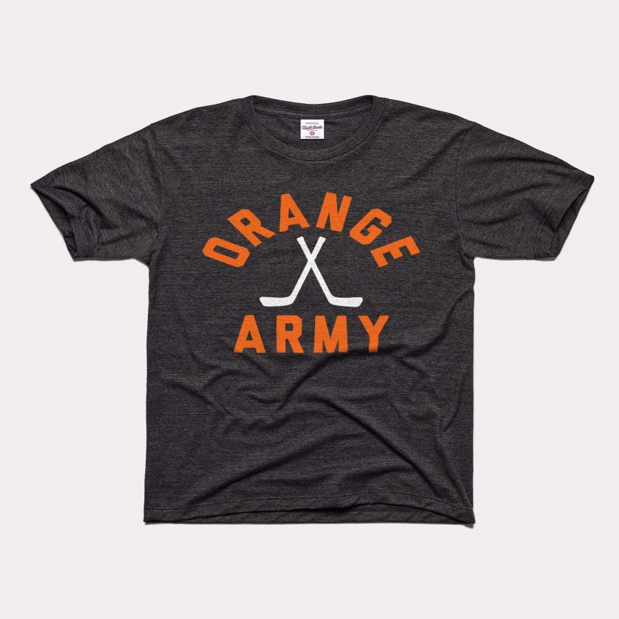 Vintage Black Mavericks Orange Army T-Shirt