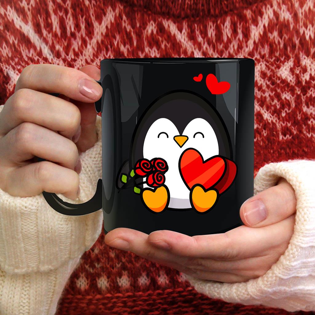 Valentine Penguin Cool Cupid Seabird Mug