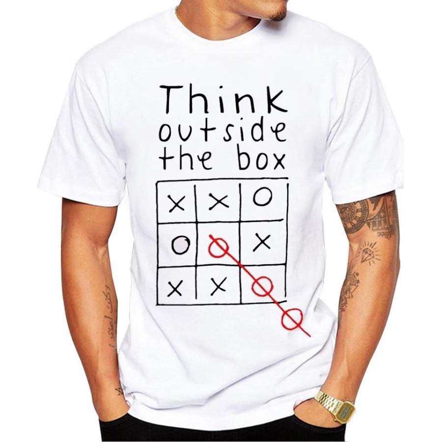 Think Out Side Cool The Box Men  T Shirt