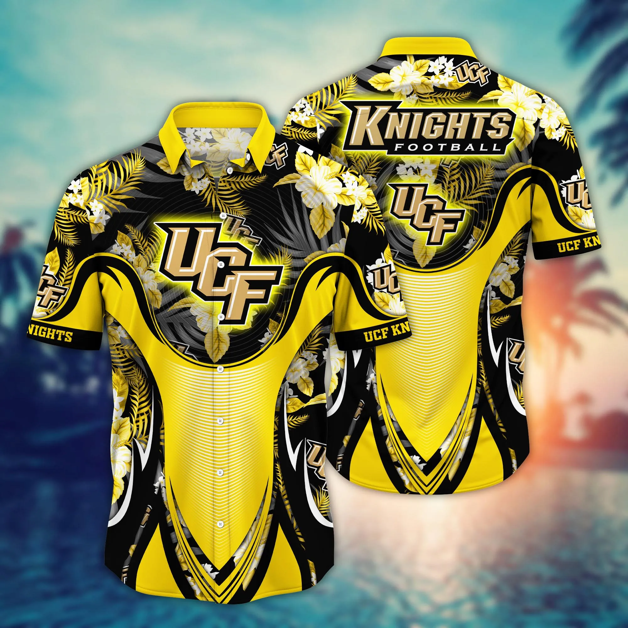 Ucf Knights NCCA Hawaiian Shirt Ocean Waves Aloha Shirt