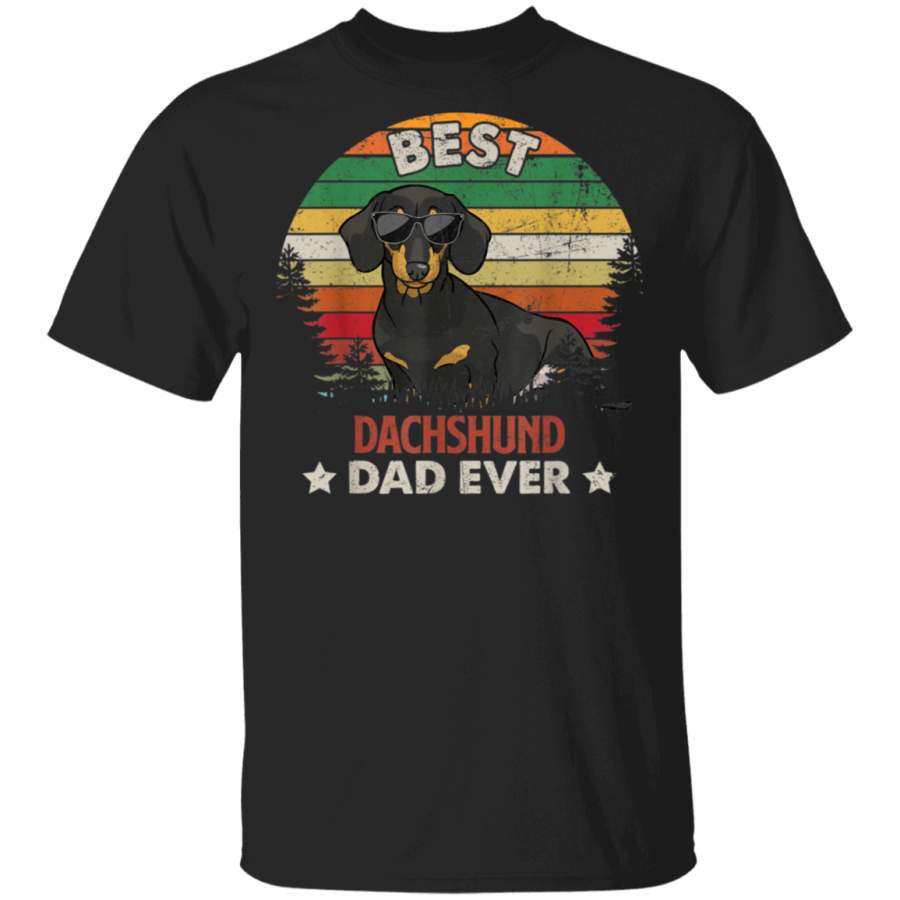 Mens Best Dachshund Dad Ever Tshirt Funny Fathers Day Gifts