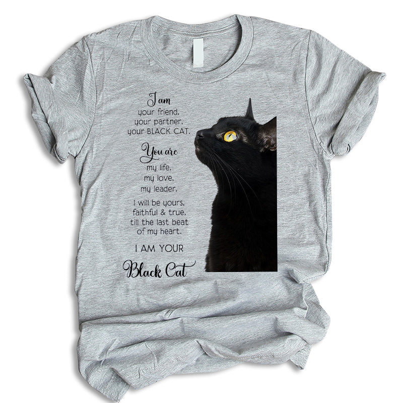 I Am Your Friend, Your Partner, Your Black Cat Shirt, Funny Cat Shirt, Gift For Cat Lovers, Cat Hoodie, Funny Hoodie, Black Cat Shirt, Pet Lover Gift