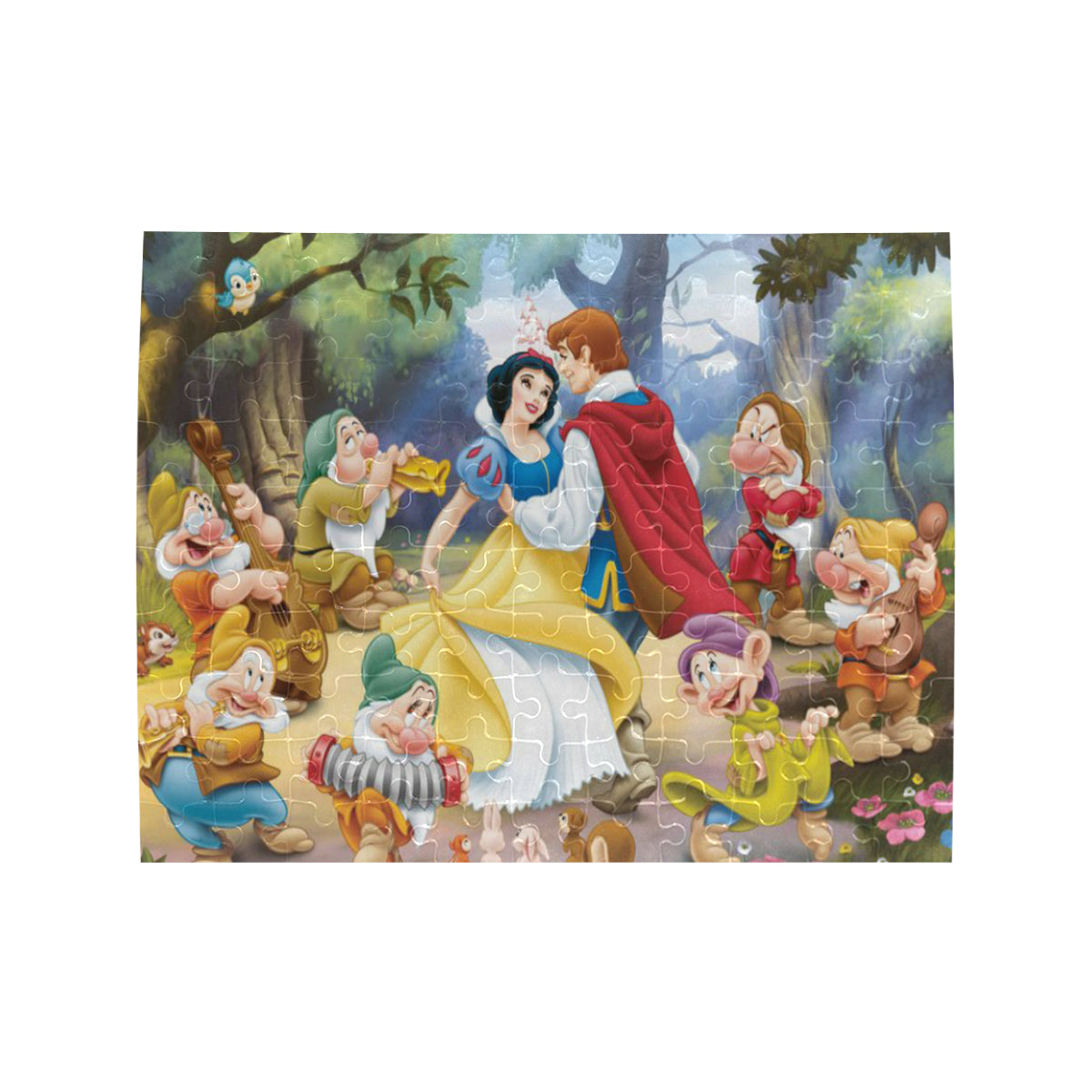 Snow white Prince Rectangle Jigsaw Puzzle (Set of 110 Pieces)