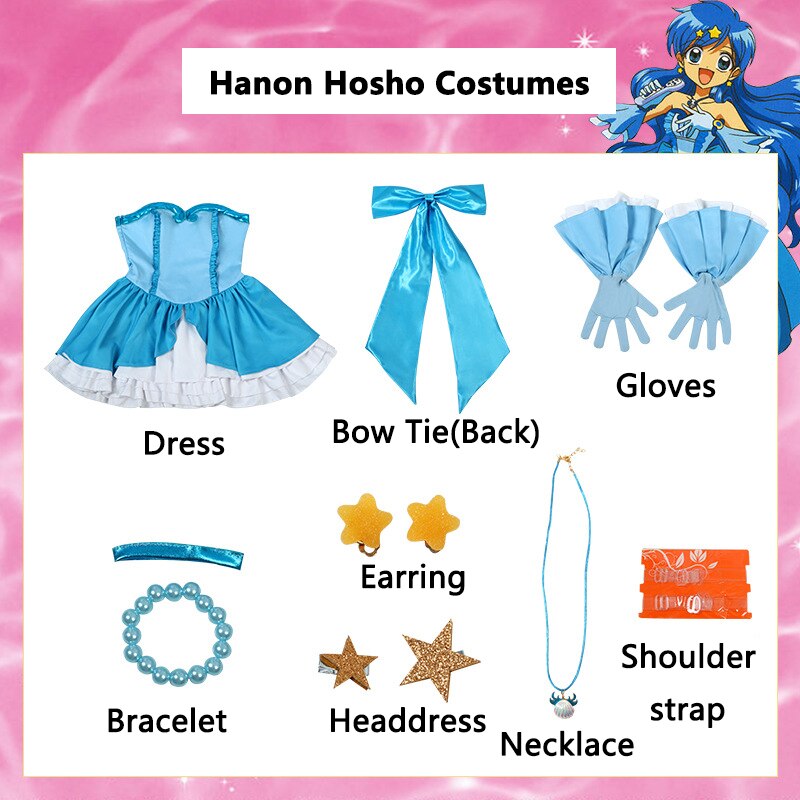 Anime Mermaid Melody Nanami Luchia And Hanon Hosho Cosplay Costumes Dress Halloween Carnival Uniform For Women Girls alx