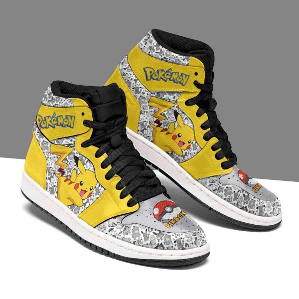 Pikachu Anime Pokemon Air Jordan Shoes Anime Sneakers Gift For Fans Hn