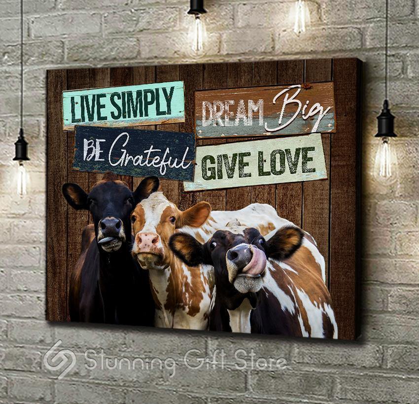 Stunning Gift Canvas Wall Art Print Animal Farm Canvas Print Decor – Live Simply